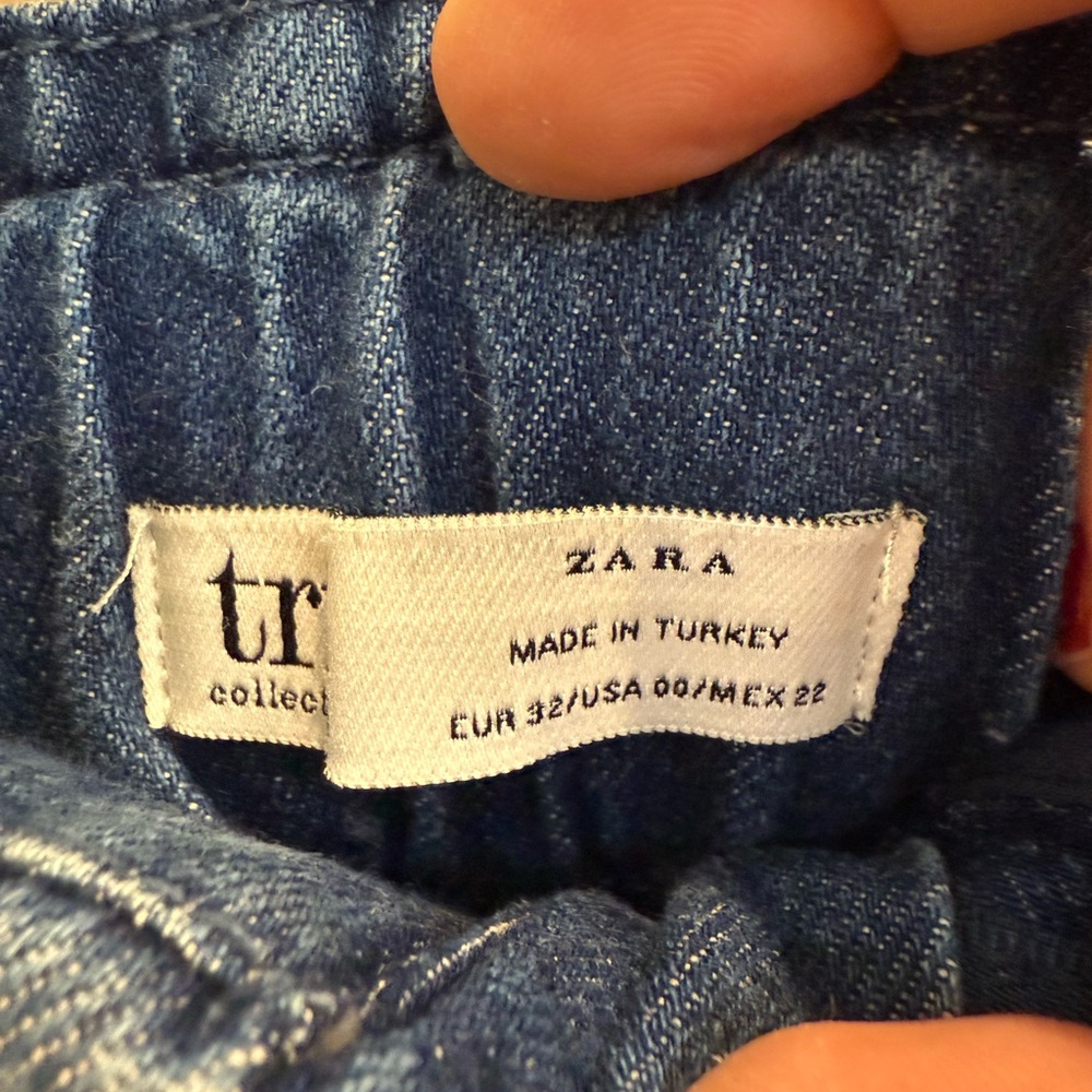 Zara Dark Blue Flare Jeans with Belt - Picture 2 of 4
